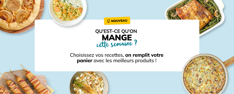 Mon menu perso pour composer vos menus et ajouter les ingrédients en 1 clic à votre panier