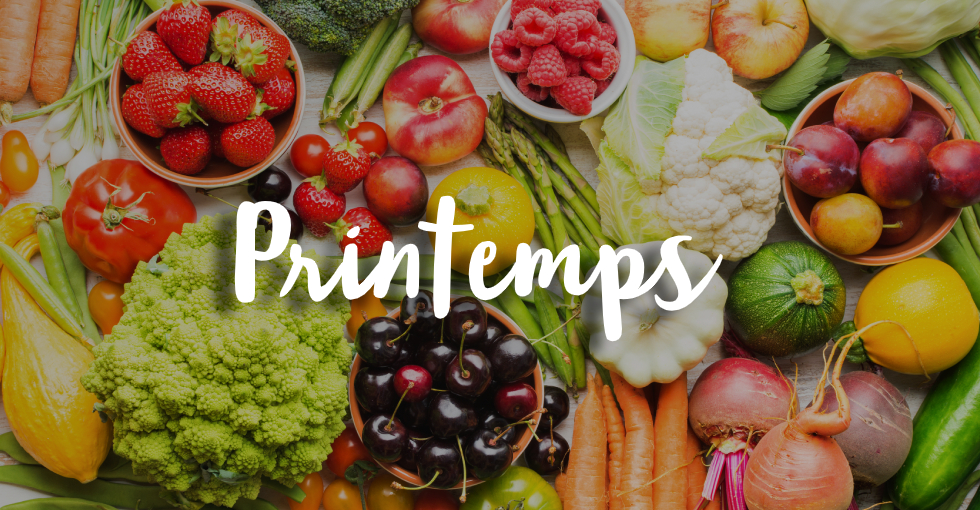 Fruits et l&eacute;gumes de printemps