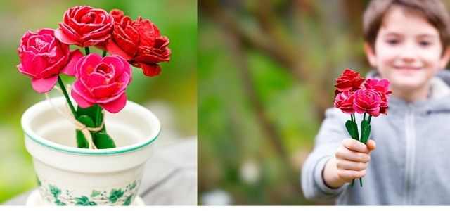 id&eacute;e DIY roses en bo&icirc;tes &agrave; &oelig;ufs